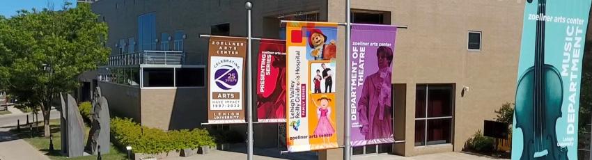Exterior image of Zoellner Arts Center entrance